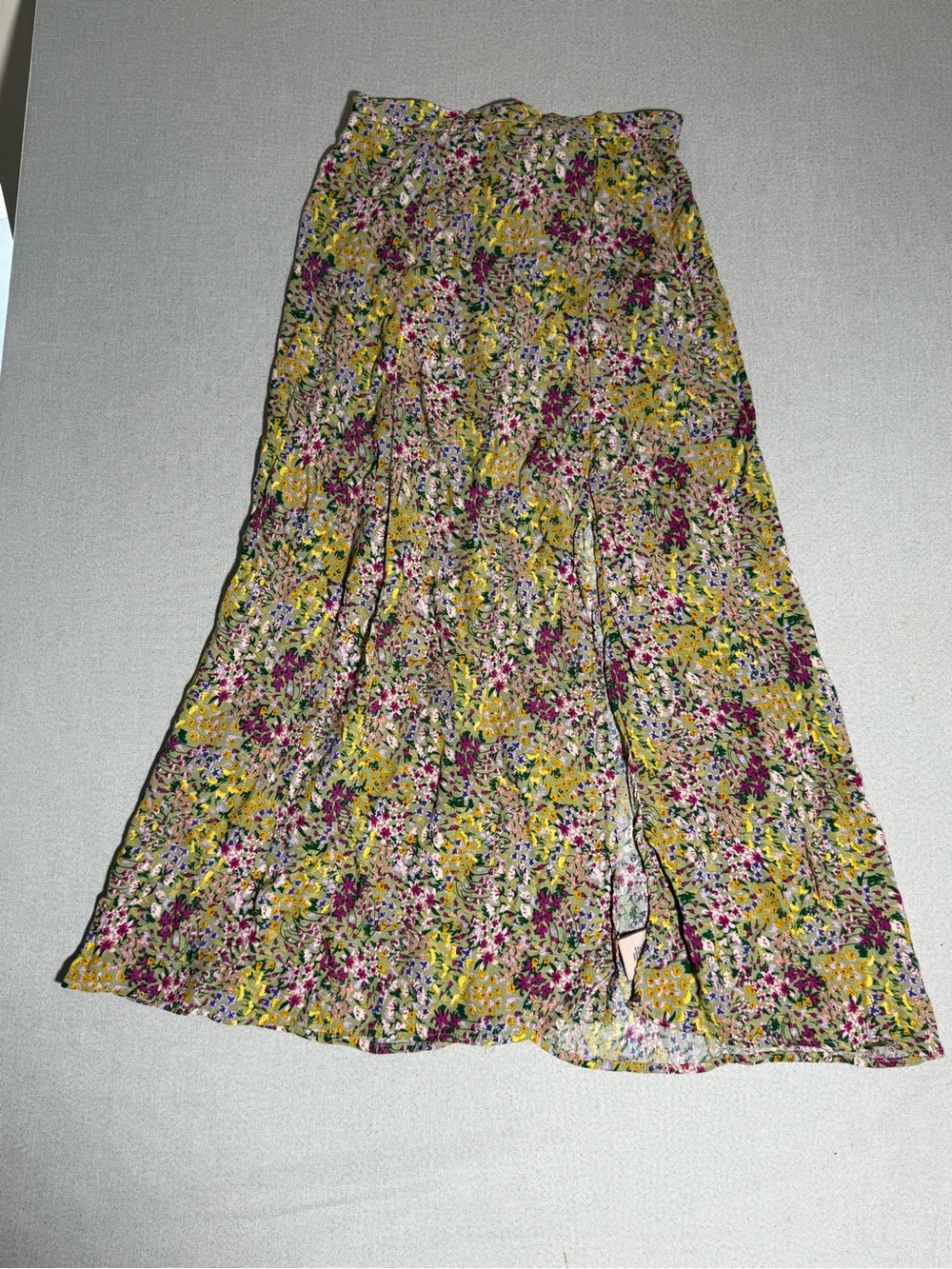 Philosophy Floral A-Line Midi Skirt - Yellow Multi